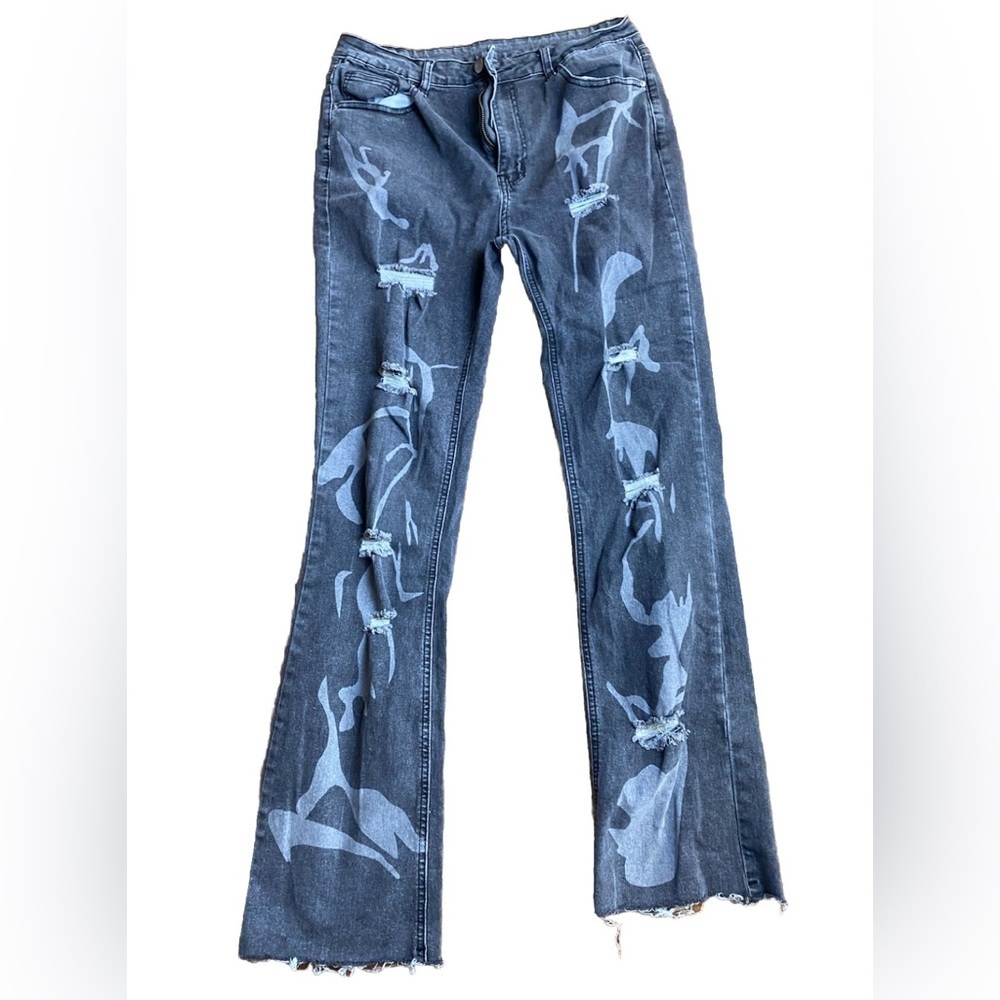 Stylish Distressed Women Jeans, XL